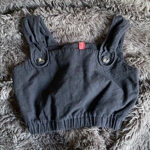 Staud Linen Button crop top